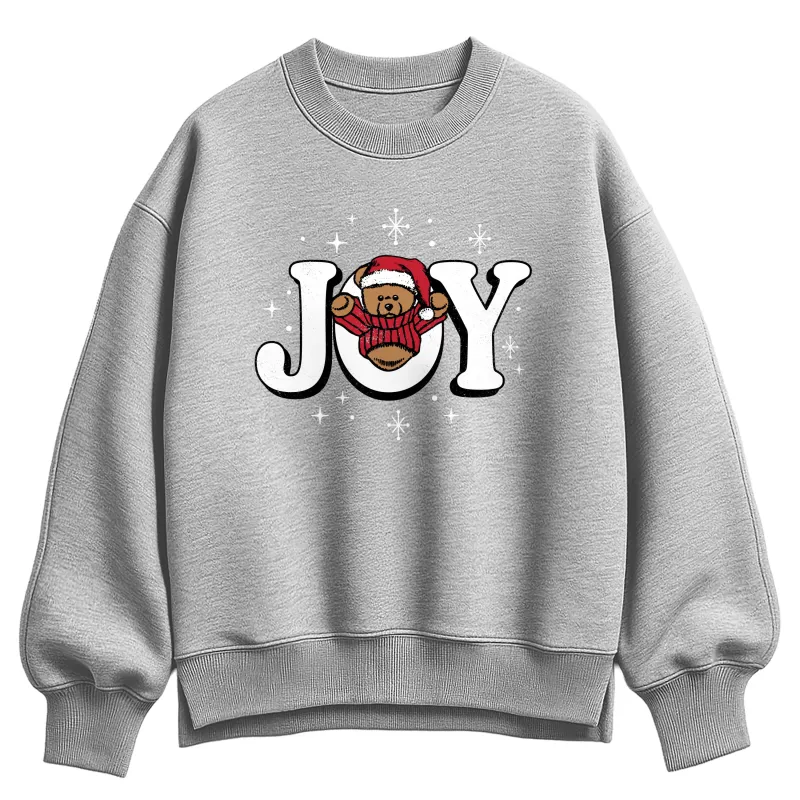 Instant Message - Joy Teddy Bear - Ladies Oversized Fleece Crew Sweatshirt sold by Zulily