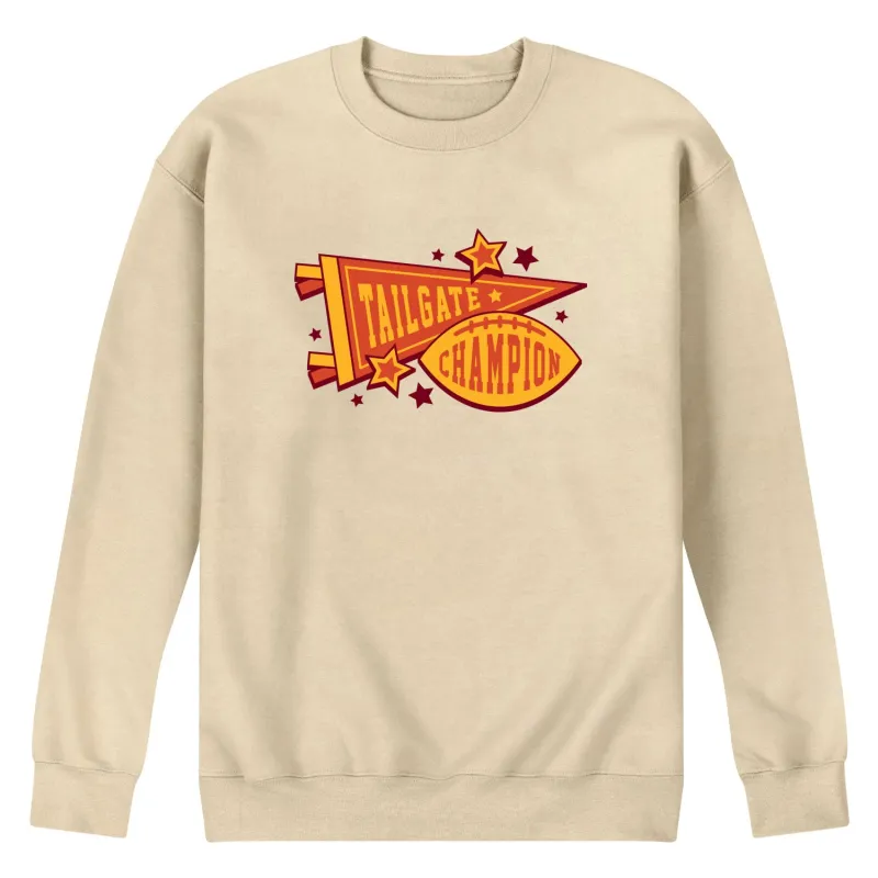 Instant Message - Tailgate Champions - Men's Long Sleeve Crew Fleece Sweatshirt sold by Zulily