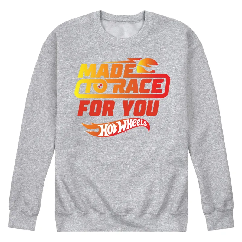 Hot Wheels - Valentine's Made to Race - Men's Crew Neck Fleece Pullover sold by Zulily