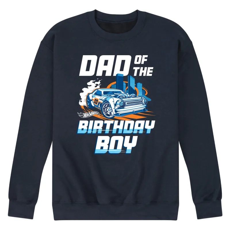 Hot Wheels - Dad Of Birthday Boy - Men's Crew Neck Fleece Pullover sold by Zulily