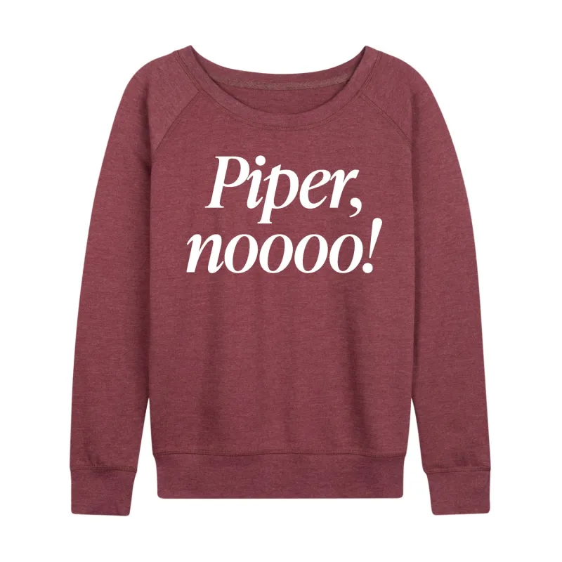Instant Message - Piper No - Women's French Terry Long Sleeve Shirt sold by Zulily