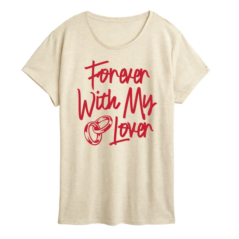 Instant Message - Forever With My Lover - Women's Short Sleeve Graphic T-Shirt sold by Zulily
