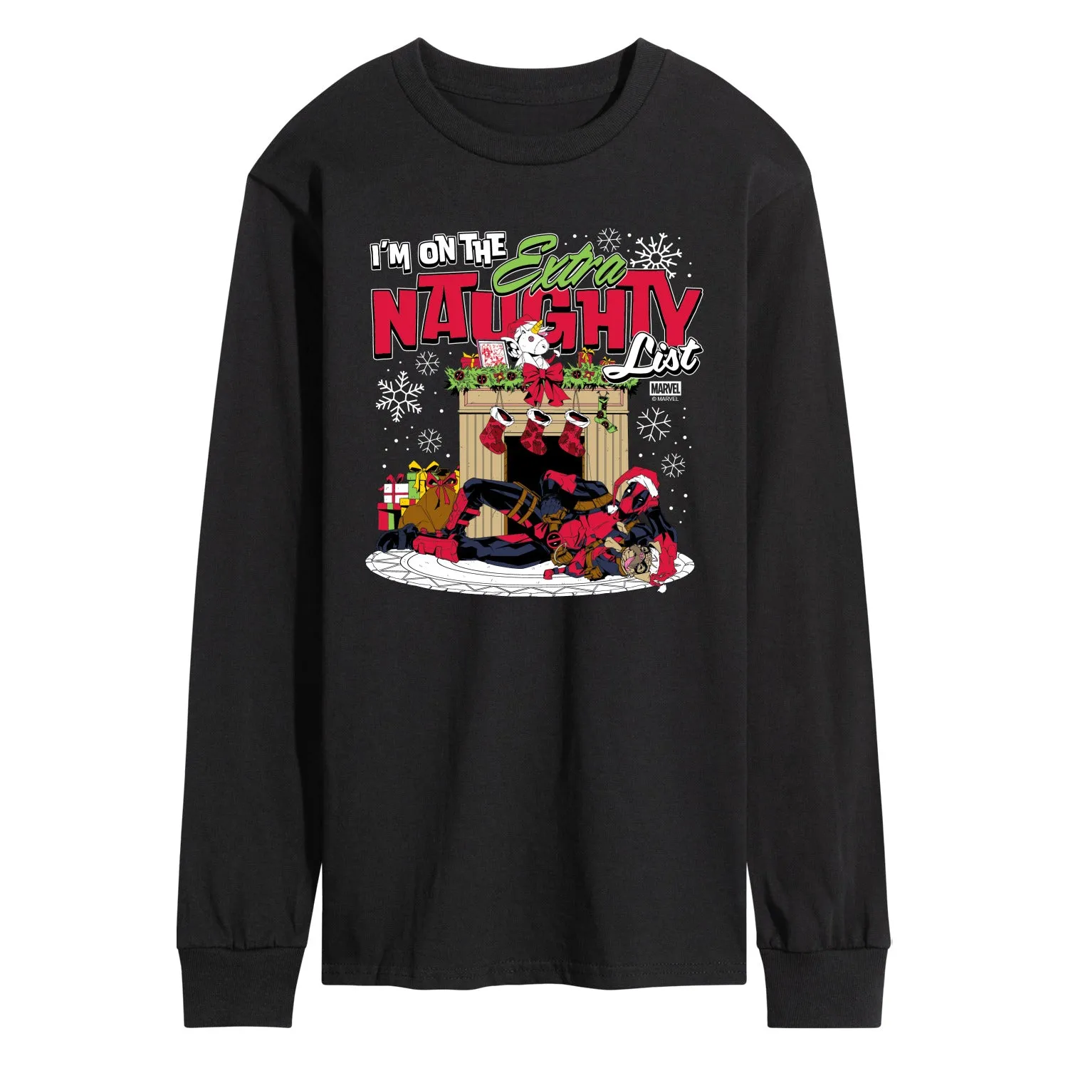 Marvel - Deadpool Extra Naughty - Men's Long Sleeve Graphic T-Shirt sold by Zulily
