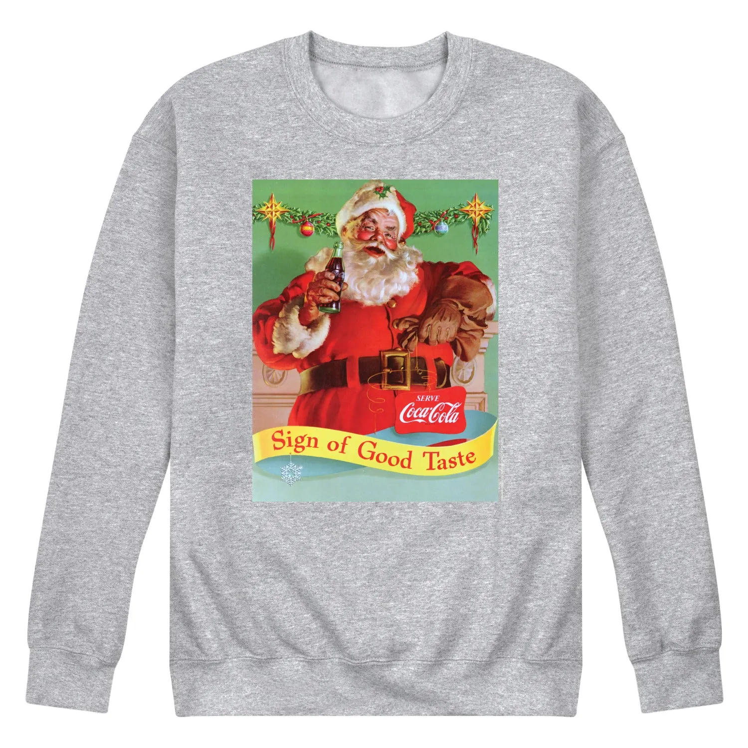 Coca-Cola - Sign of Good Taste - Men's Long Sleeve Crew Fleece Sweatshirt sold by Zulily