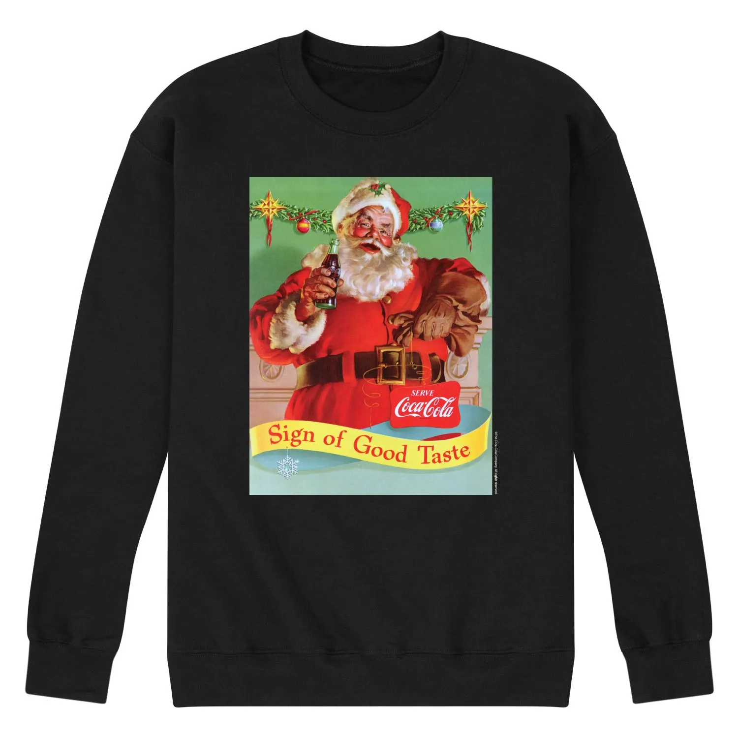 Coca-Cola - Sign of Good Taste - Men's Long Sleeve Crew Fleece Sweatshirt sold by Zulily product image thumbnail 2