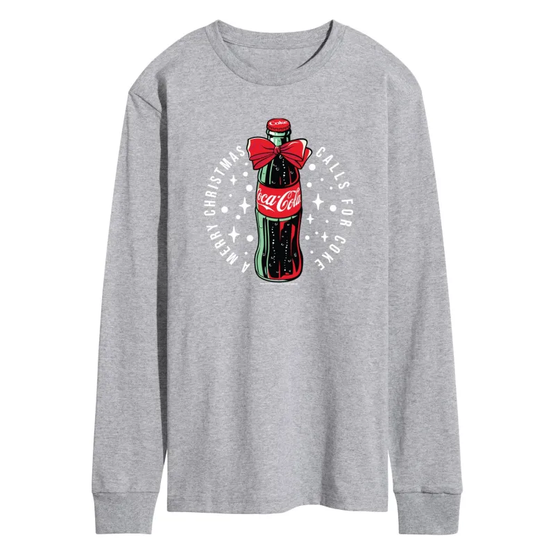 Coca-Cola - A Merry Christmas Calls for Coke - Men's Long Sleeve Graphic T-shirt sold by Zulily