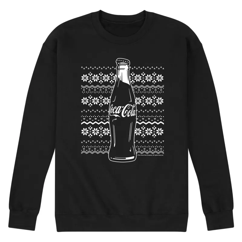 Coca-Cola - Coke Holiday Sweater - Men's Long Sleeve Crew Fleece Sweatshirt made by Coca-Cola
