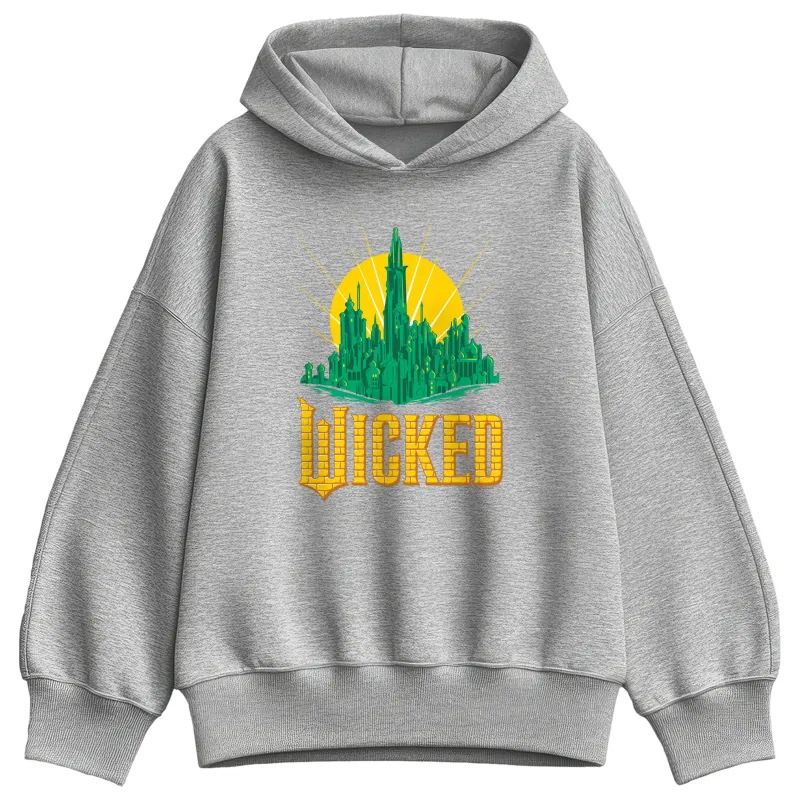 Wicked - Emerald City - Ladies Oversized Fleece Hoodie Sweatshirt sold by Zulily