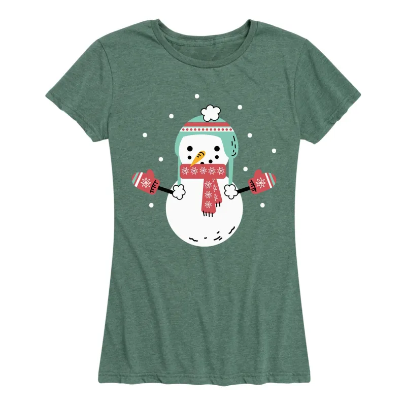 Instant Message - Scandinavian Snowman - Women's Short Sleeve Graphic T-shirt sold by Zulily
