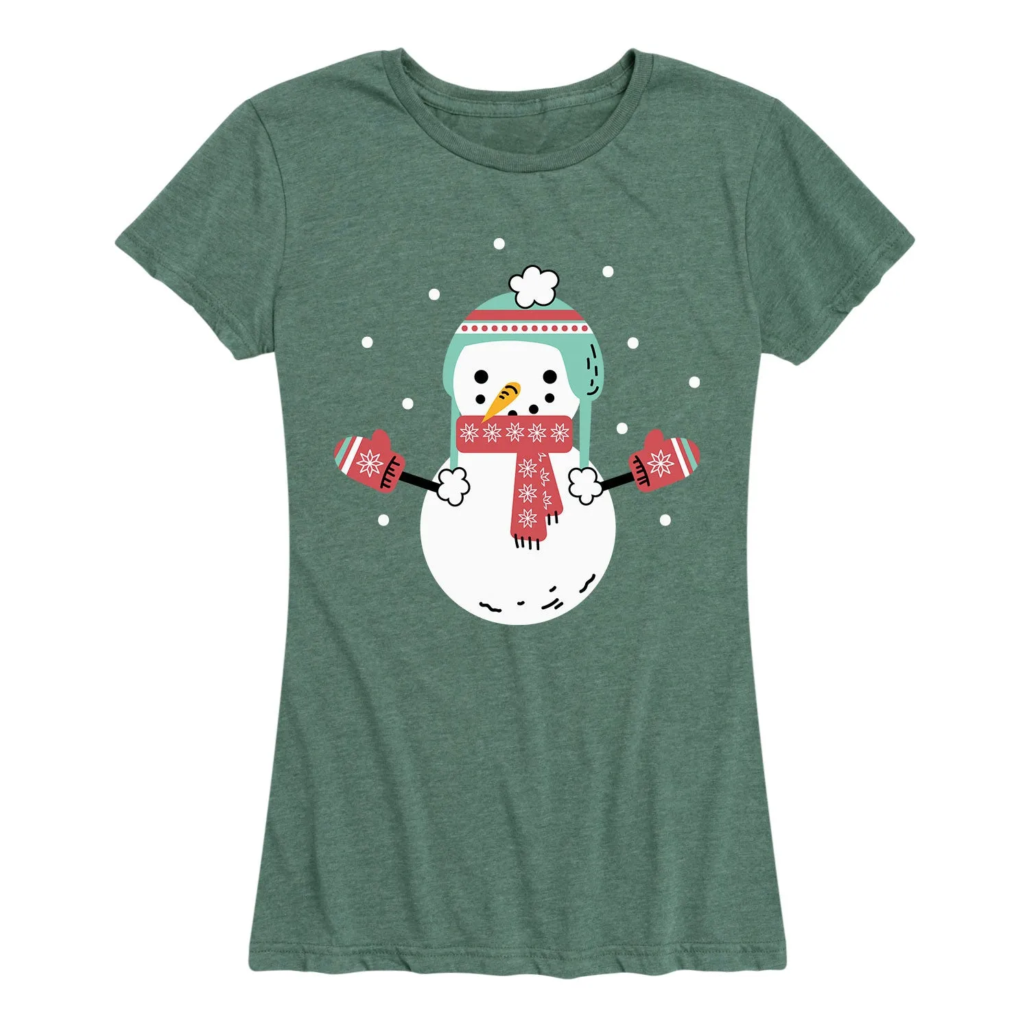 Instant Message - Scandinavian Snowman - Women's Short Sleeve Graphic T-shirt sold by Zulily