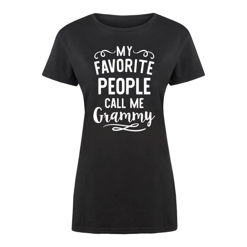 Instant Message - My Favorite People Grammy - Women's Short Sleeve Graphic T-Shirt made by Zulily