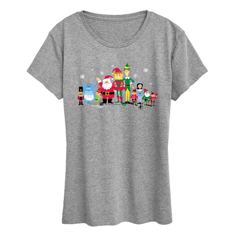 Elf - Buddy And Friends - Women's Short Sleeve Graphic T-Shirt sold by Zulily
