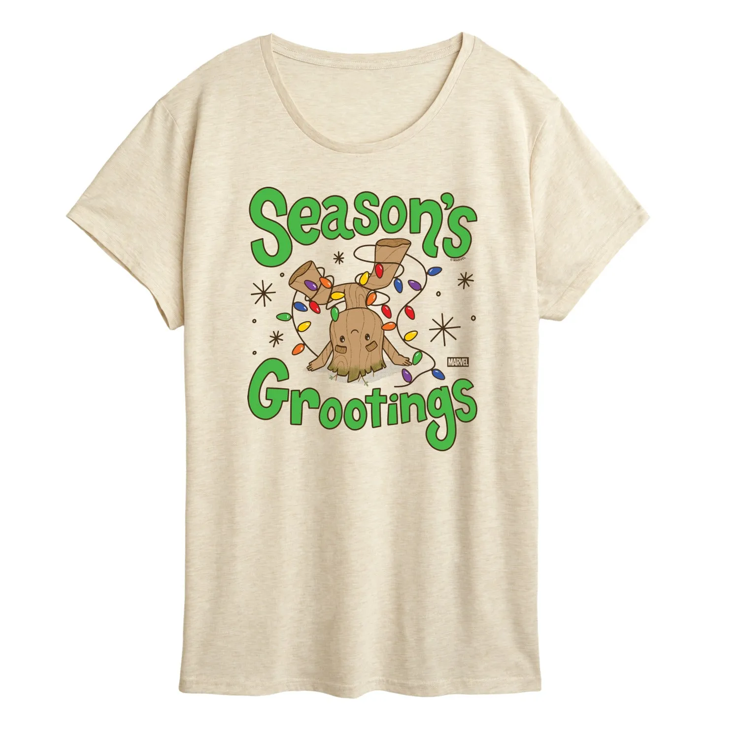 Marvel - Seasons Grootings - Women's Short Sleeve Graphic T-Shirt sold by Zulily product image thumbnail 2