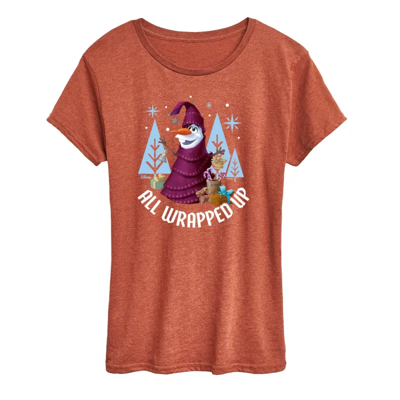 Frozen 2 - All Wrapped Up - Women's Short Sleeve Graphic T-Shirt made by Zulily