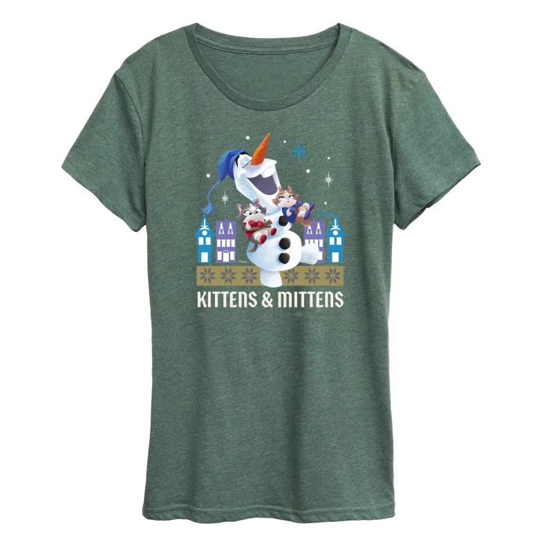 Frozen 2 - Kittens And Mittens - Women's Short Sleeve Graphic T-Shirt made by Zulily