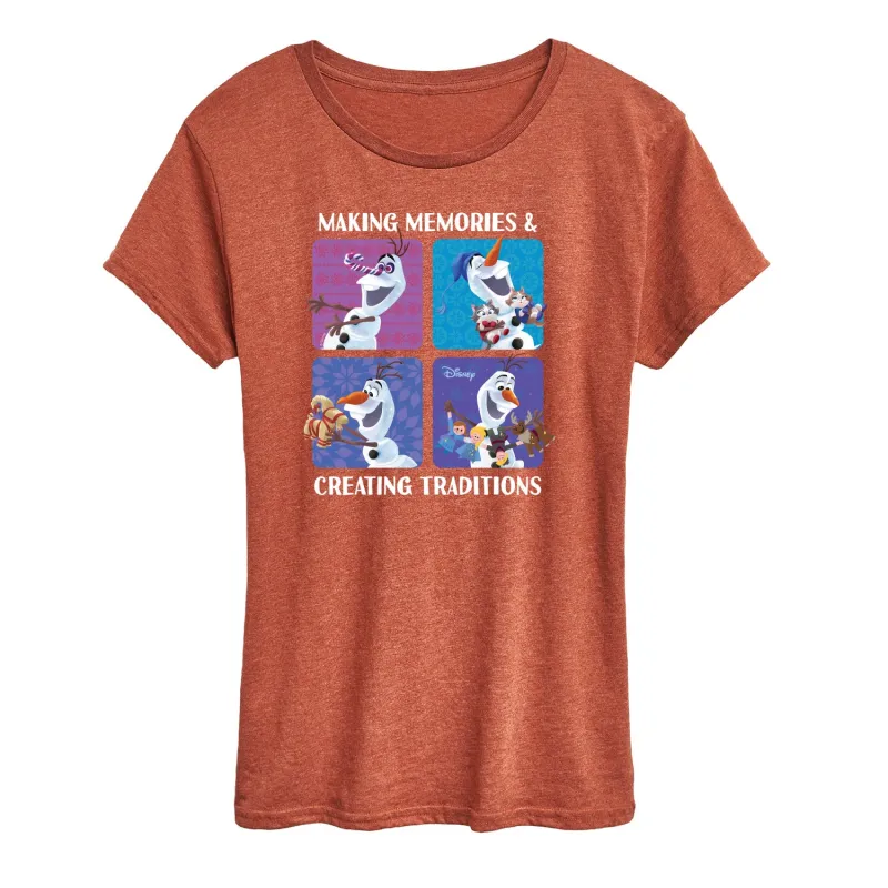 Frozen 2 - Making Memories Creating Traditions - Women's Short Sleeve Graphic T-Shirt made by Zulily