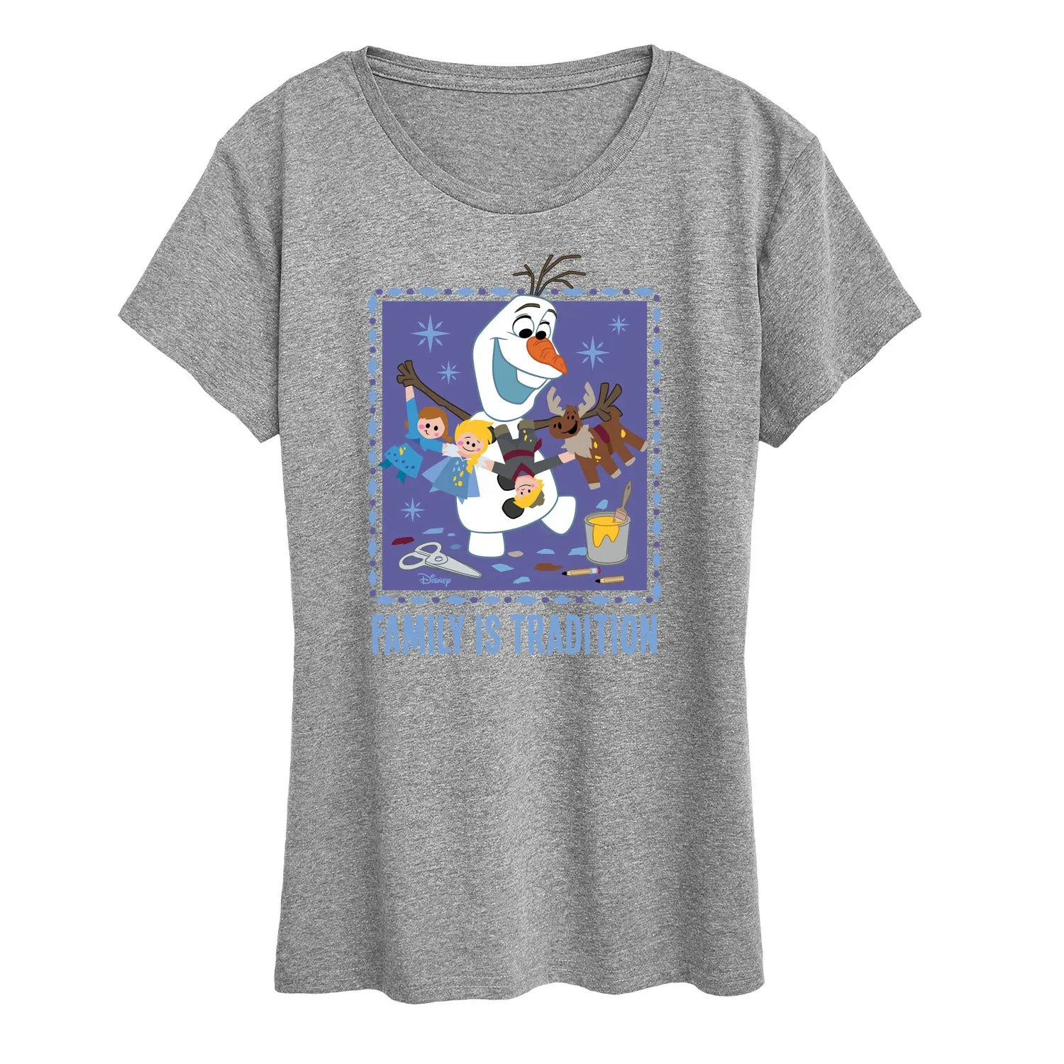 Frozen 2 - Olaf Family Is Tradition - Women's Short Sleeve Graphic T-Shirt sold by Zulily product image thumbnail 5