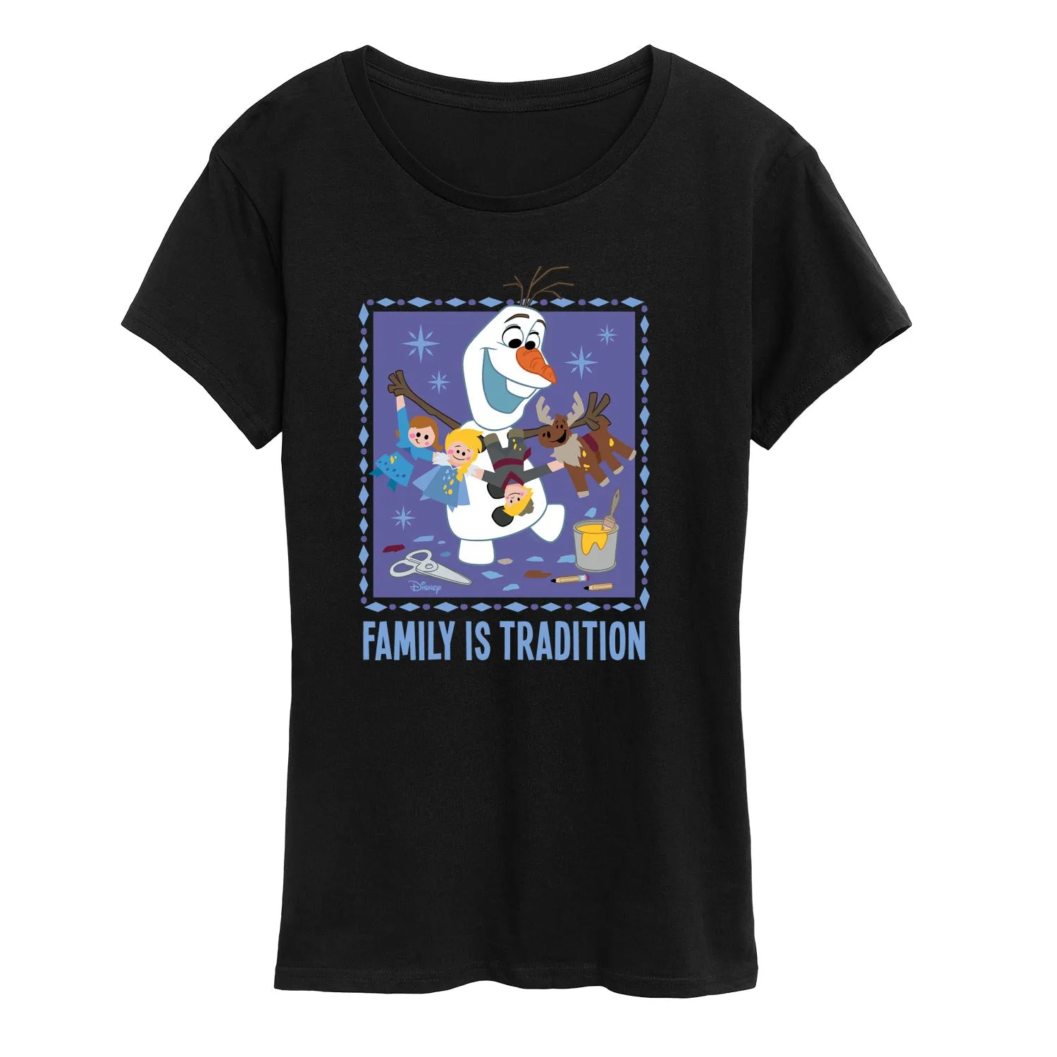 Frozen 2 - Olaf Family Is Tradition - Women's Short Sleeve Graphic T-Shirt sold by Zulily product image thumbnail 2