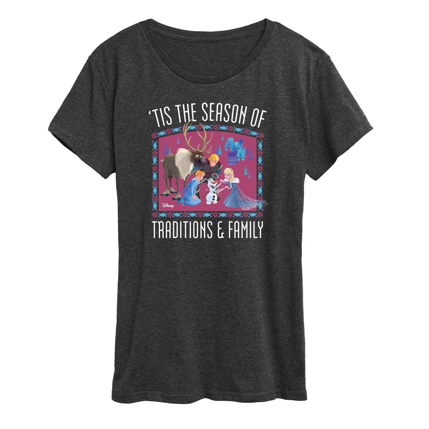 Frozen 2 - Tis The Season - Women's Short Sleeve Graphic T-Shirt sold by Zulily product image thumbnail 3