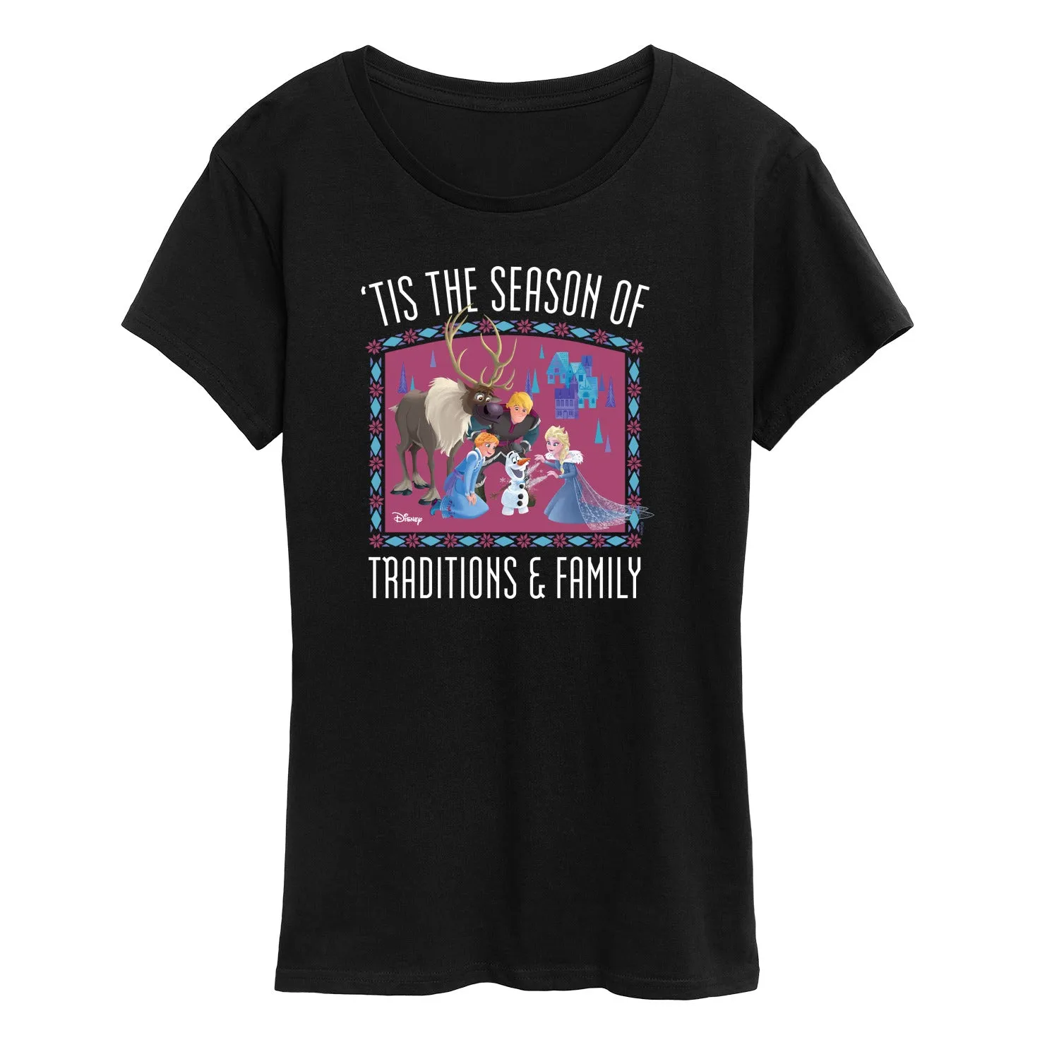 Frozen 2 - Tis The Season - Women's Short Sleeve Graphic T-Shirt sold by Zulily product image thumbnail 4