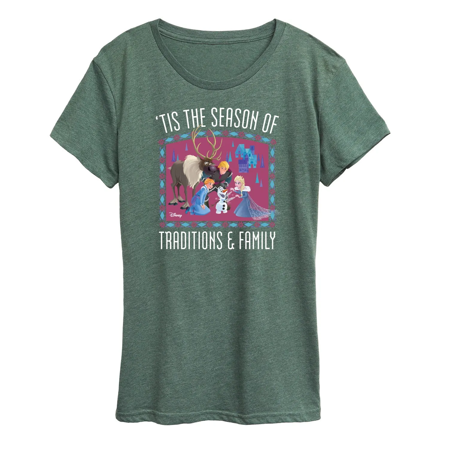 Frozen 2 - Tis The Season - Women's Short Sleeve Graphic T-Shirt sold by Zulily