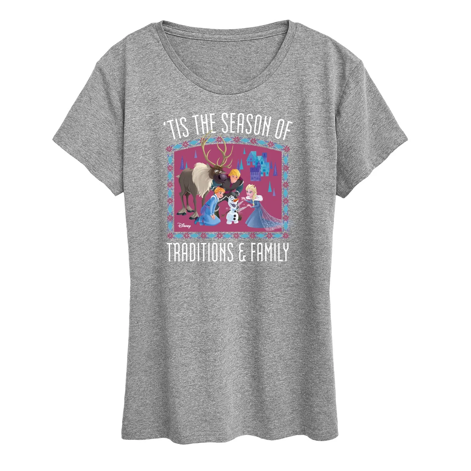 Frozen 2 - Tis The Season - Women's Short Sleeve Graphic T-Shirt sold by Zulily product image thumbnail 5