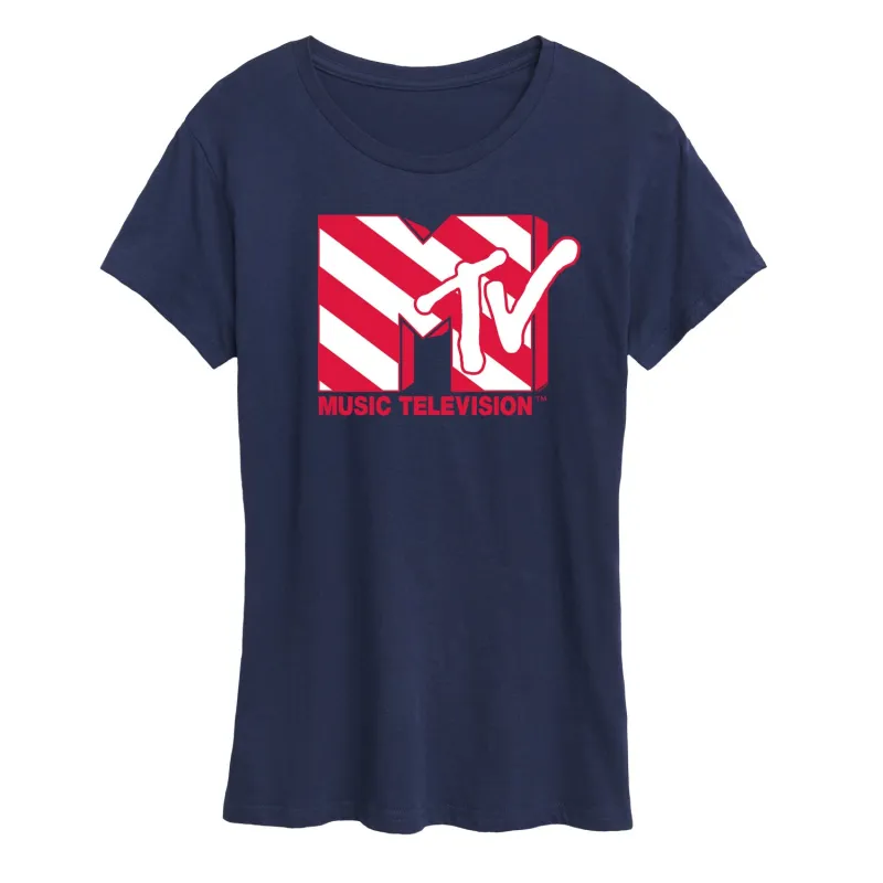 MTV - Candy Cane - Women's Short Sleeve Graphic T-Shirt sold by Zulily