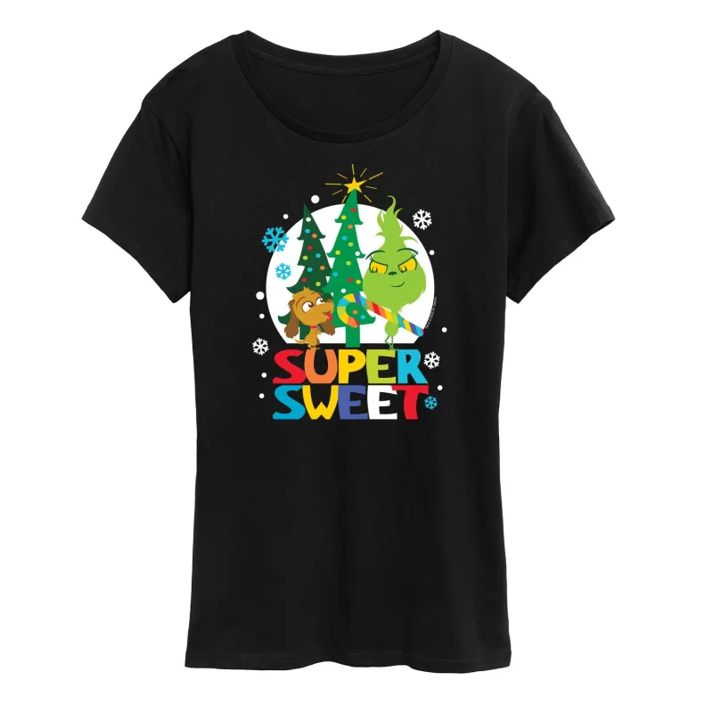 Dr. Seuss The Grinch - Little Grinch - Super Sweet - Women's Short Sleeve Graphic T-Shirt sold by Zulily