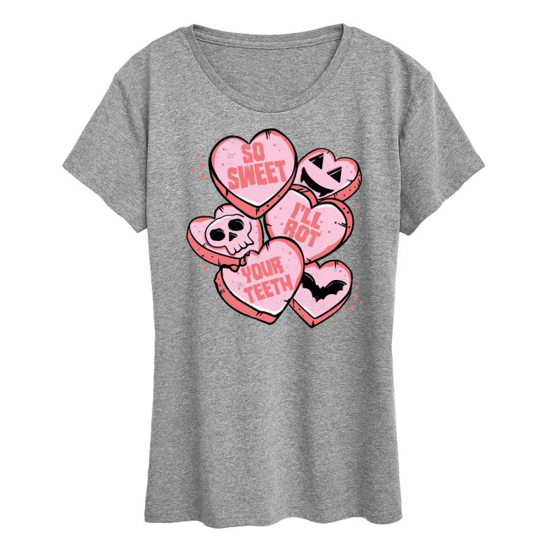Instant Message - Valentine's Day So Sweet I'll Rot Your Teeth - Women's Short Sleeve Graphic T-Shirt sold by Zulily