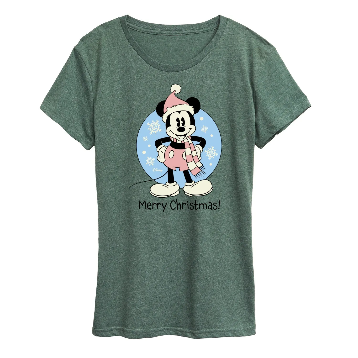 Disney - Mickey Merry Christmas - Women's Short Sleeve Graphic T-Shirt sold by Zulily product image thumbnail 2