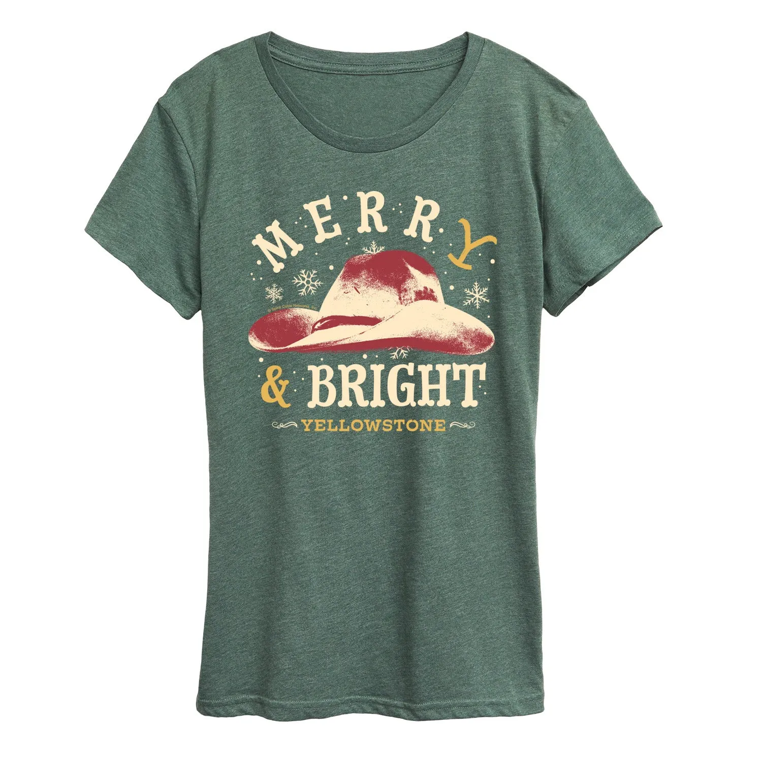 Yellowstone - Merry And Bright - Women's Short Sleeve Graphic T-Shirt sold by Zulily product image thumbnail 4