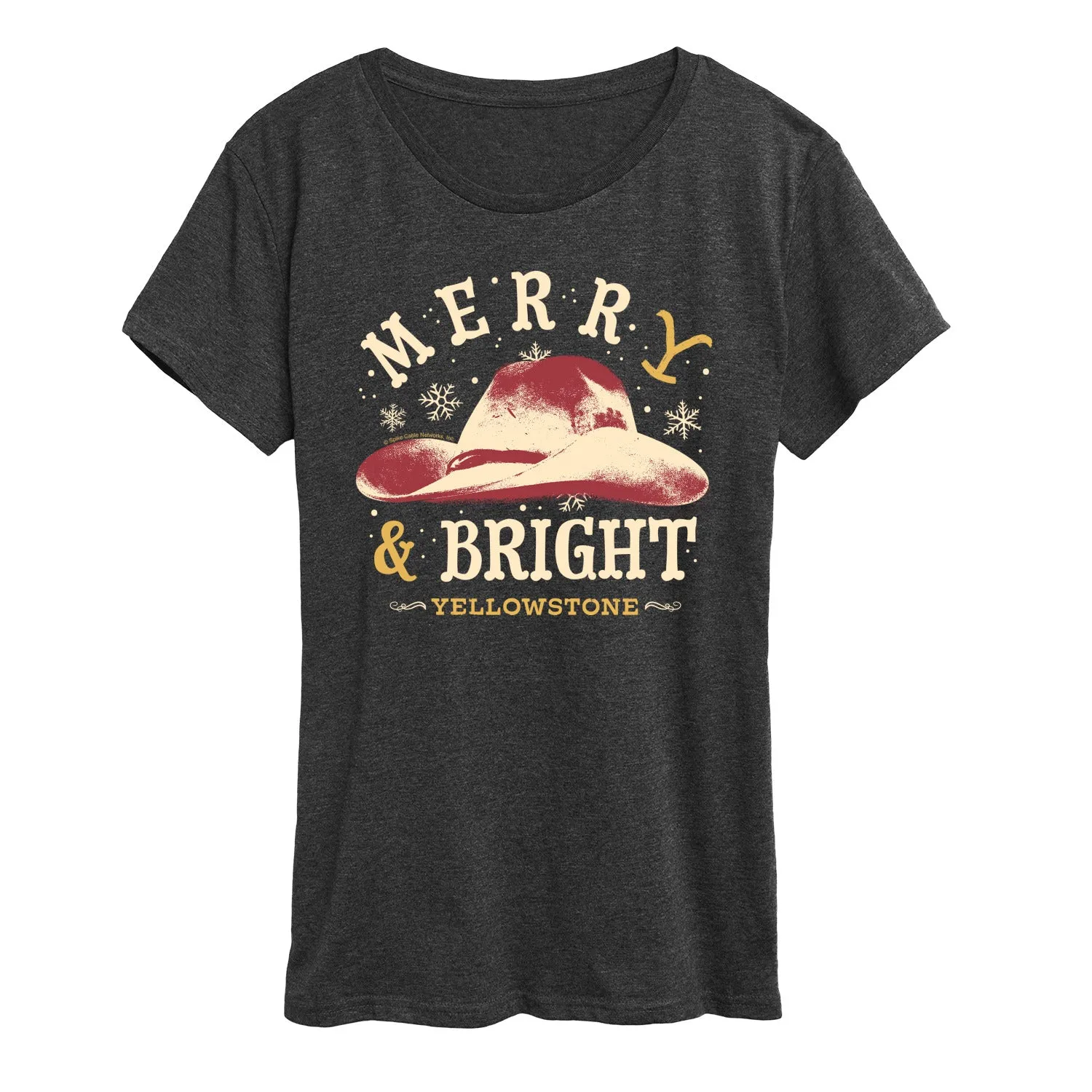 Yellowstone - Merry And Bright - Women's Short Sleeve Graphic T-Shirt sold by Zulily product image thumbnail 3