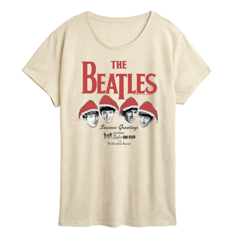 The Beatles - Beatles Christmas - Women's Short Sleeve Graphic T-Shirt sold by Zulily