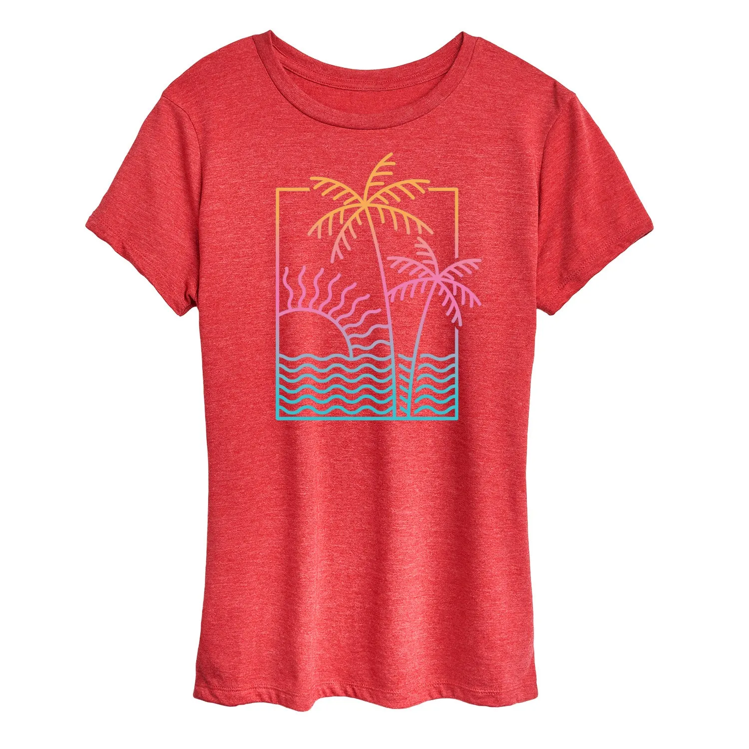 Instant Message - Line Drawing Sunset - Women's Short Sleeve Graphic T-Shirt sold by Zulily product image thumbnail 5