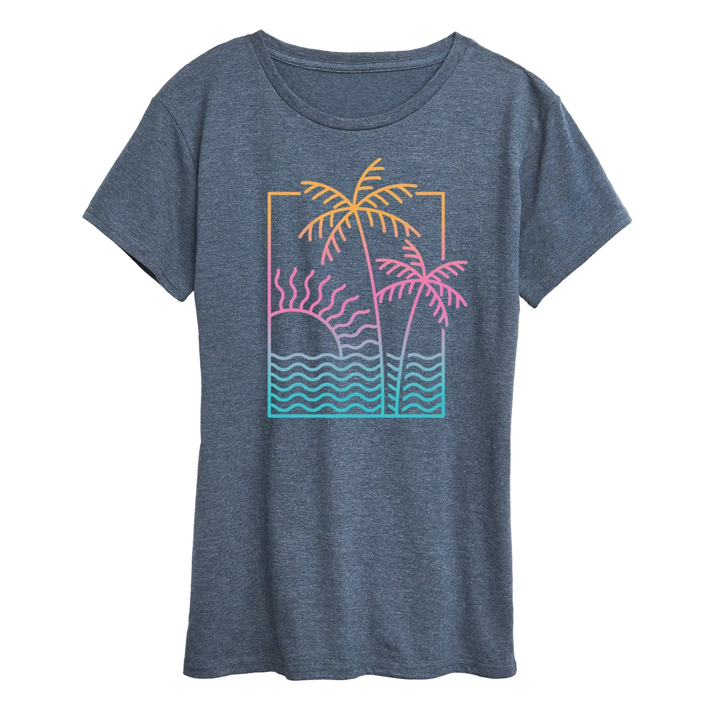 Instant Message - Line Drawing Sunset - Women's Short Sleeve Graphic T-Shirt sold by Zulily product image thumbnail 2
