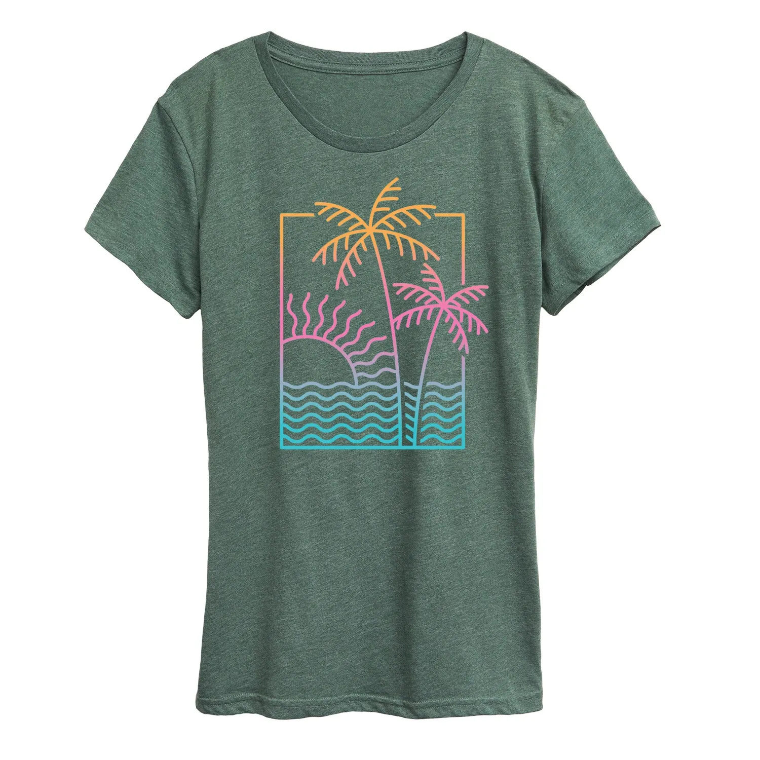 Instant Message - Line Drawing Sunset - Women's Short Sleeve Graphic T-Shirt sold by Zulily product image thumbnail 4