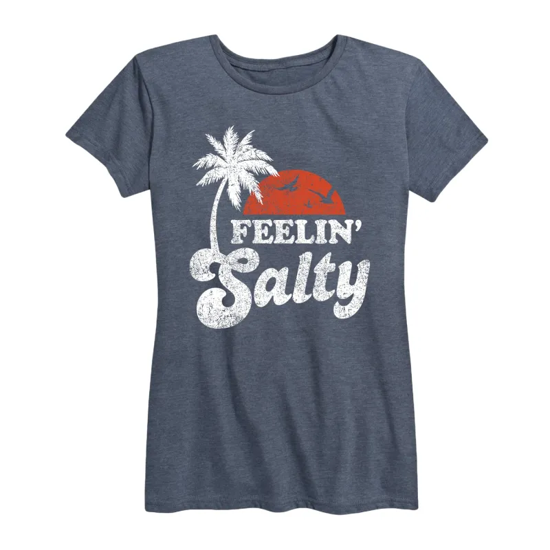 Instant Message - Feelin Salty - Women's Short Sleeve Graphic T-Shirt sold by Zulily