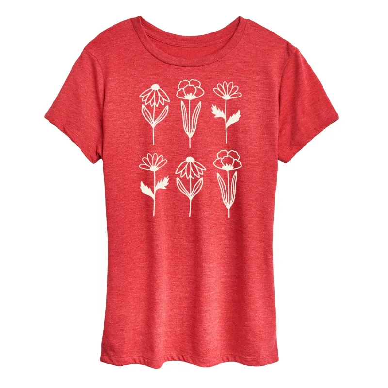 Instant Message - Spring - Simple Flowers - Women's Short Sleeve Graphic T-Shirt sold by Zulily