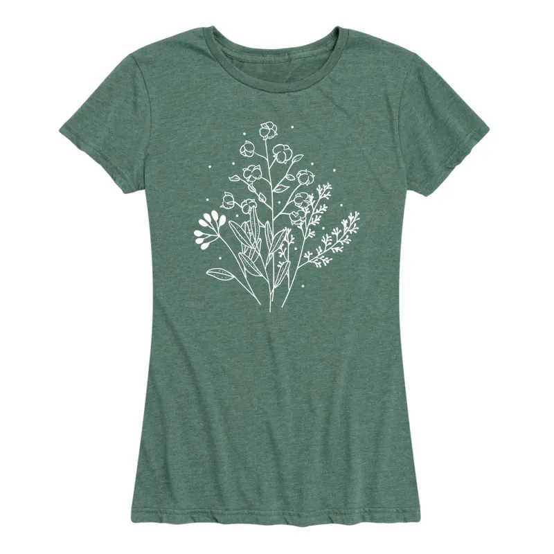 Instant Message - Fall Flowers - Women's Short Sleeve Graphic T-Shirt sold by Zulily