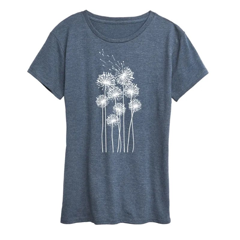 Instant Message - Tall Dandelions - Women's Short Sleeve Graphic T-Shirt sold by Zulily