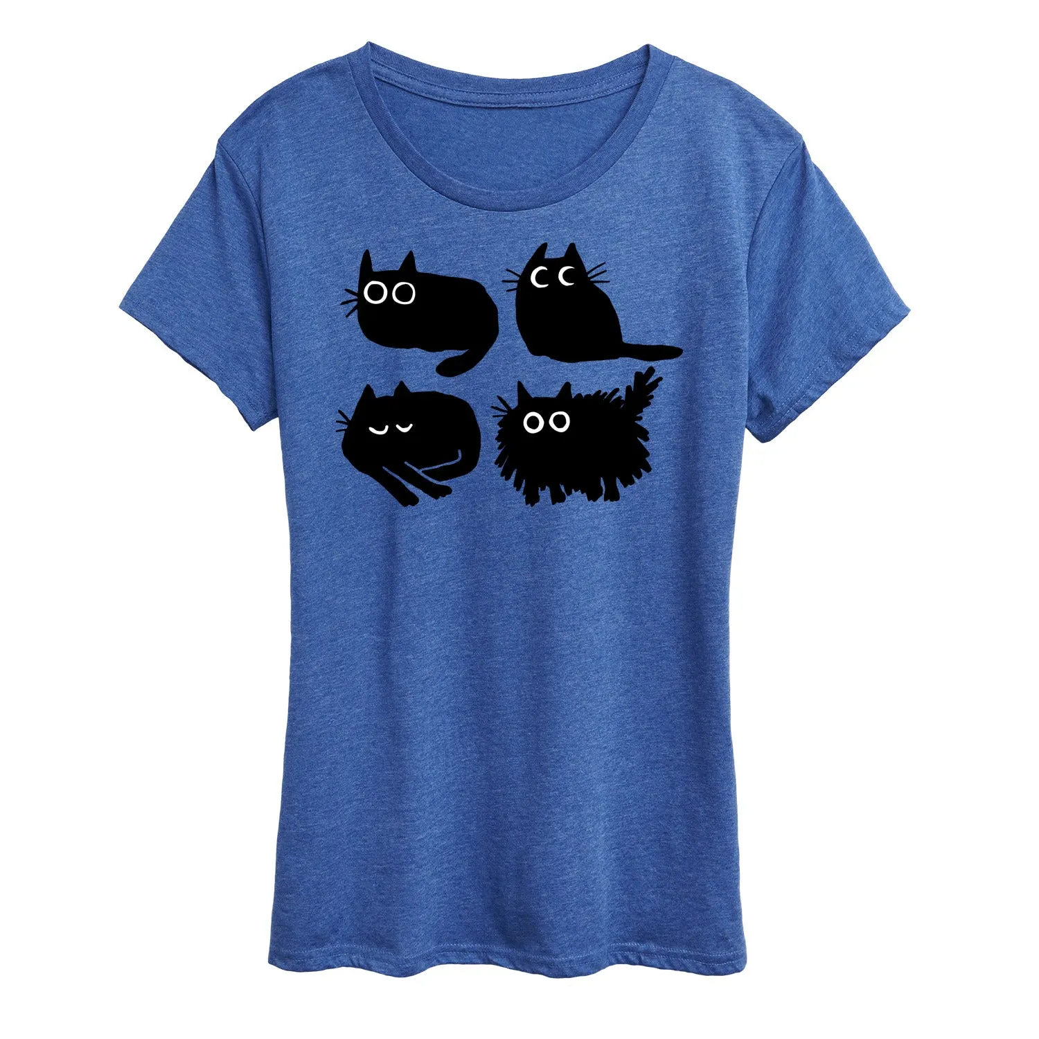 Instant Message - Sketched Black Cats - Women's Short Sleeve Graphic T-Shirt sold by Zulily product image thumbnail 2