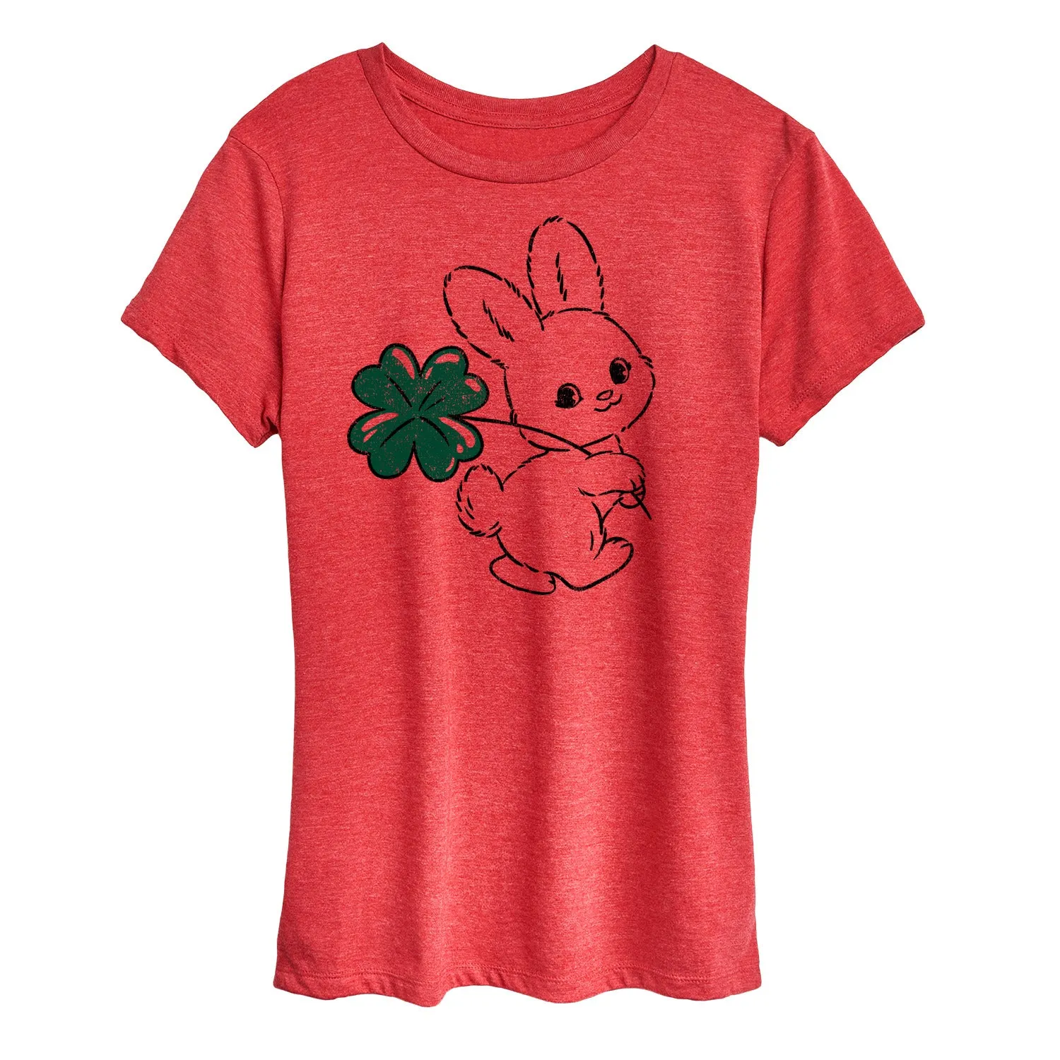 Instant Message - Bunny And Clover - Women's Short Sleeve Graphic T-Shirt sold by Zulily product image thumbnail 5