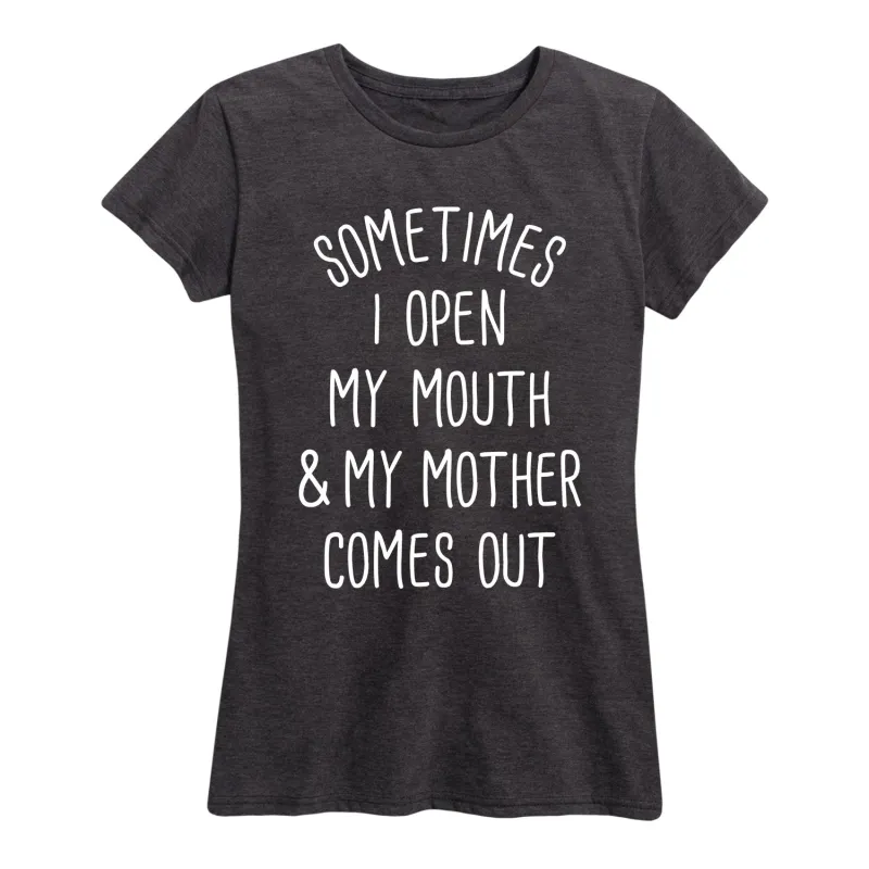 Instant Message - Sometimes I Open My Mouth - Women's Short Sleeve Graphic T-Shirt sold by Zulily