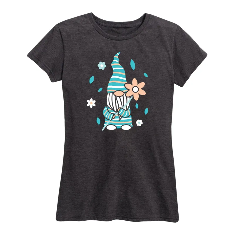 Instant Message - Scandinavian Garden Gnome - Women's Short Sleeve Graphic T-shirt sold by Zulily