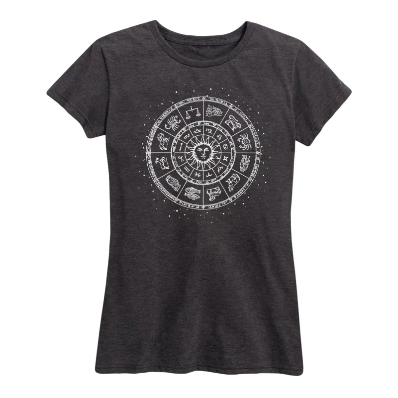Instant Message - Zodiac Chart - Women's Short Sleeve Graphic T-Shirt sold by Zulily