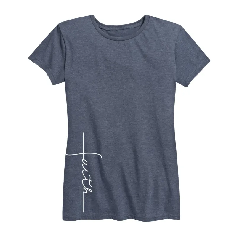 Instant Message - Faith Cross - Women's Short Sleeve Graphic T-Shirt sold by Zulily