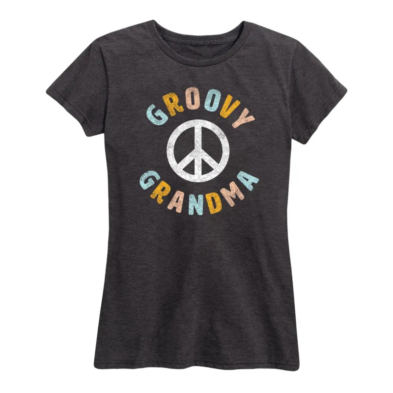 Instant Message - Groovy Grandma - Women's Short Sleeve Graphic T-Shirt sold by Zulily