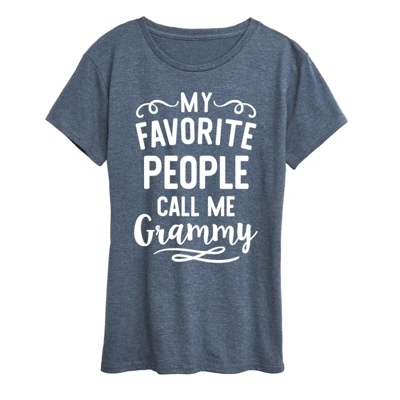 Instant Message - My Favorite People Grammy - Women's Short Sleeve Graphic T-shirt sold by Zulily
