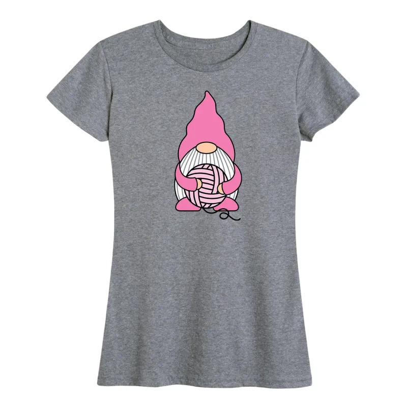 Instant Message - Knitting Gnome - Women's Short Sleeve Graphic T-Shirt sold by Zulily