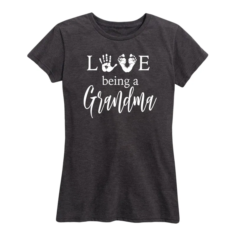 Instant Message - Love Being A Grandma - Women's Short Sleeve Graphic T-Shirt sold by Zulily